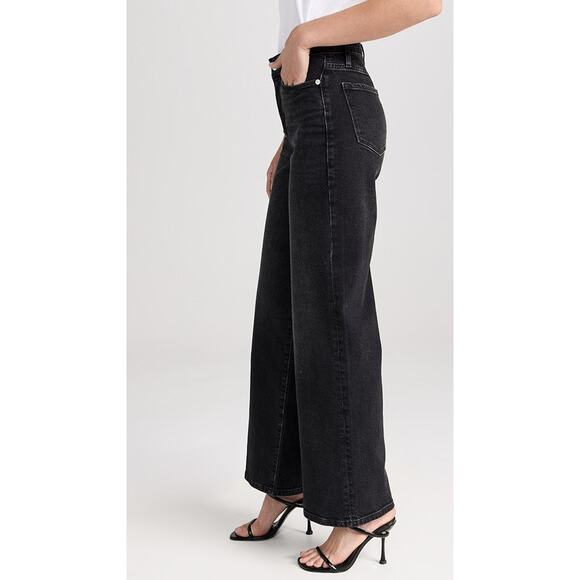FRAME Le Slim Palazzo Wide Leg Cotton Jeans - 26 - Picture 4 of 6